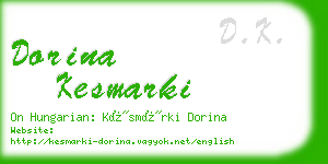 dorina kesmarki business card